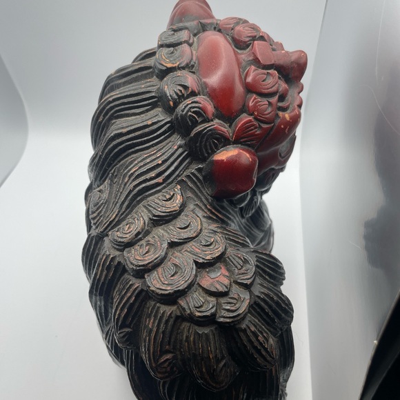 Foo dog wood carved - Picture 11 of 11